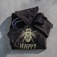 Load image into Gallery viewer, Bee Happy charcoal Gray Pull-over Hoodie