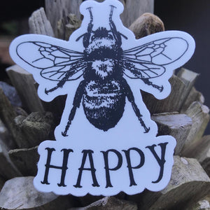 Bee Happy Die-Cut Sticker