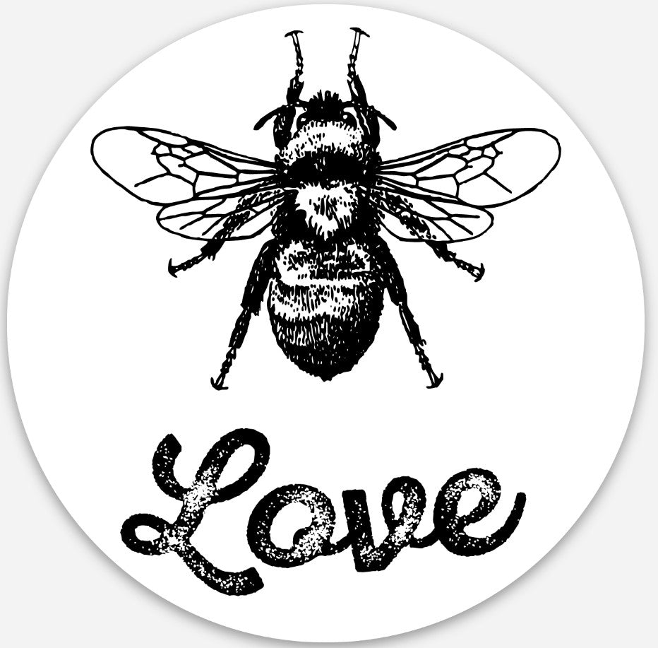 Don't Worry Bee Happy Vinyl Sticker - Laptop Sticker / Bee Stickers